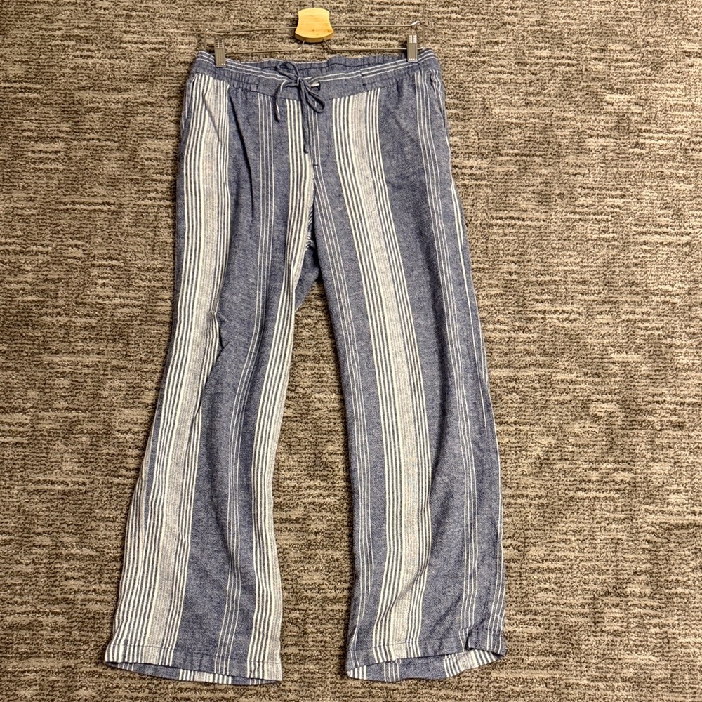 Old Navy Navy and White Striped Trousers